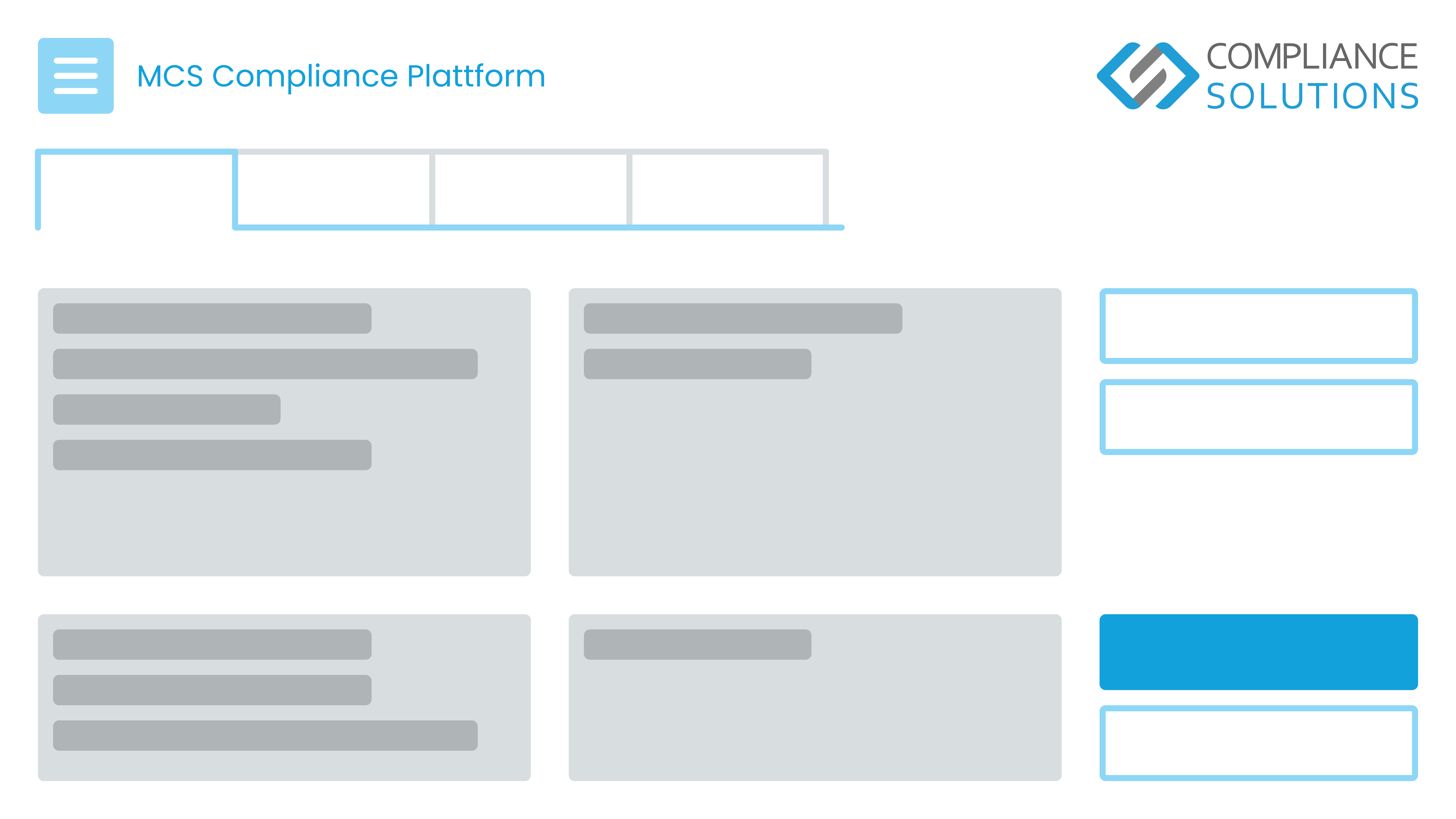 screenshot of MCS COMPLIANCE PLATFORM